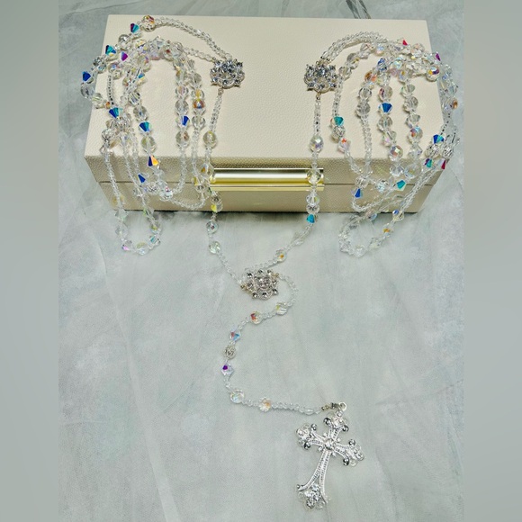 Crystal & Silver Wedding Lazo / Unity Rope - Picture 2 of 11